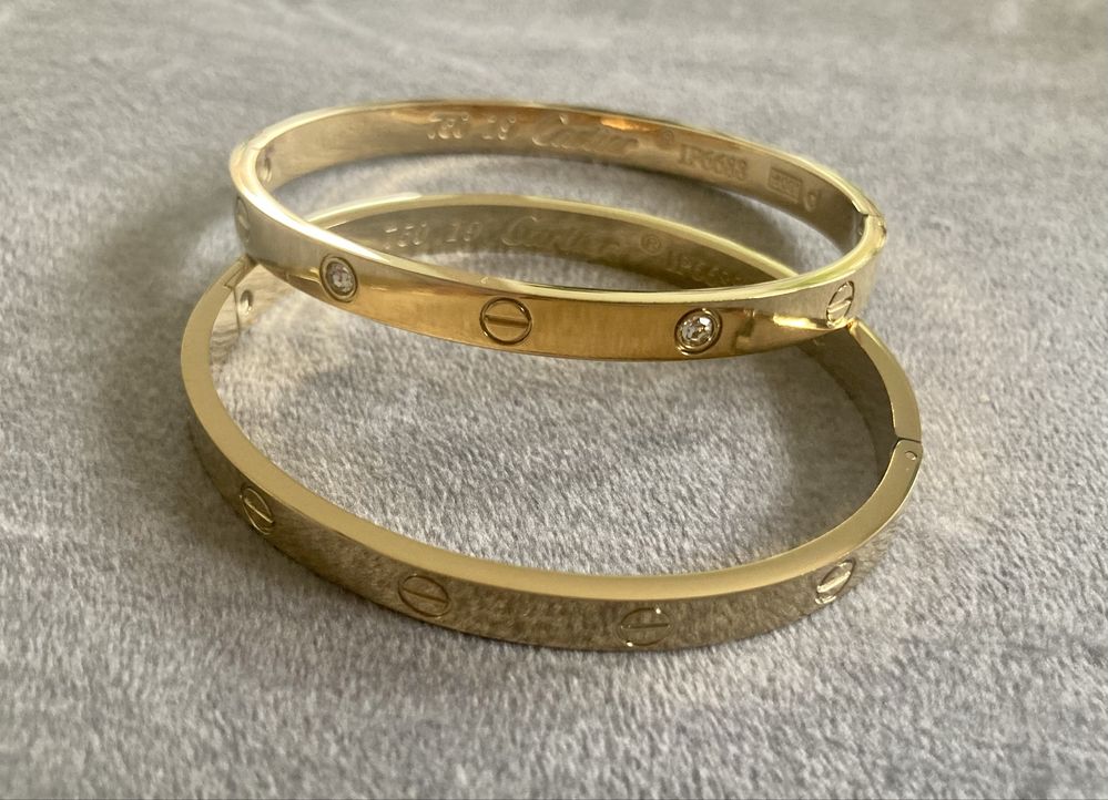 Bransoletka cartier stal 316L złota 16,17,19