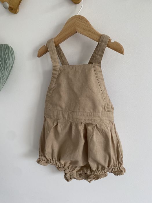 Kombinezon vrs len beżowy szelki 80 jak newbie