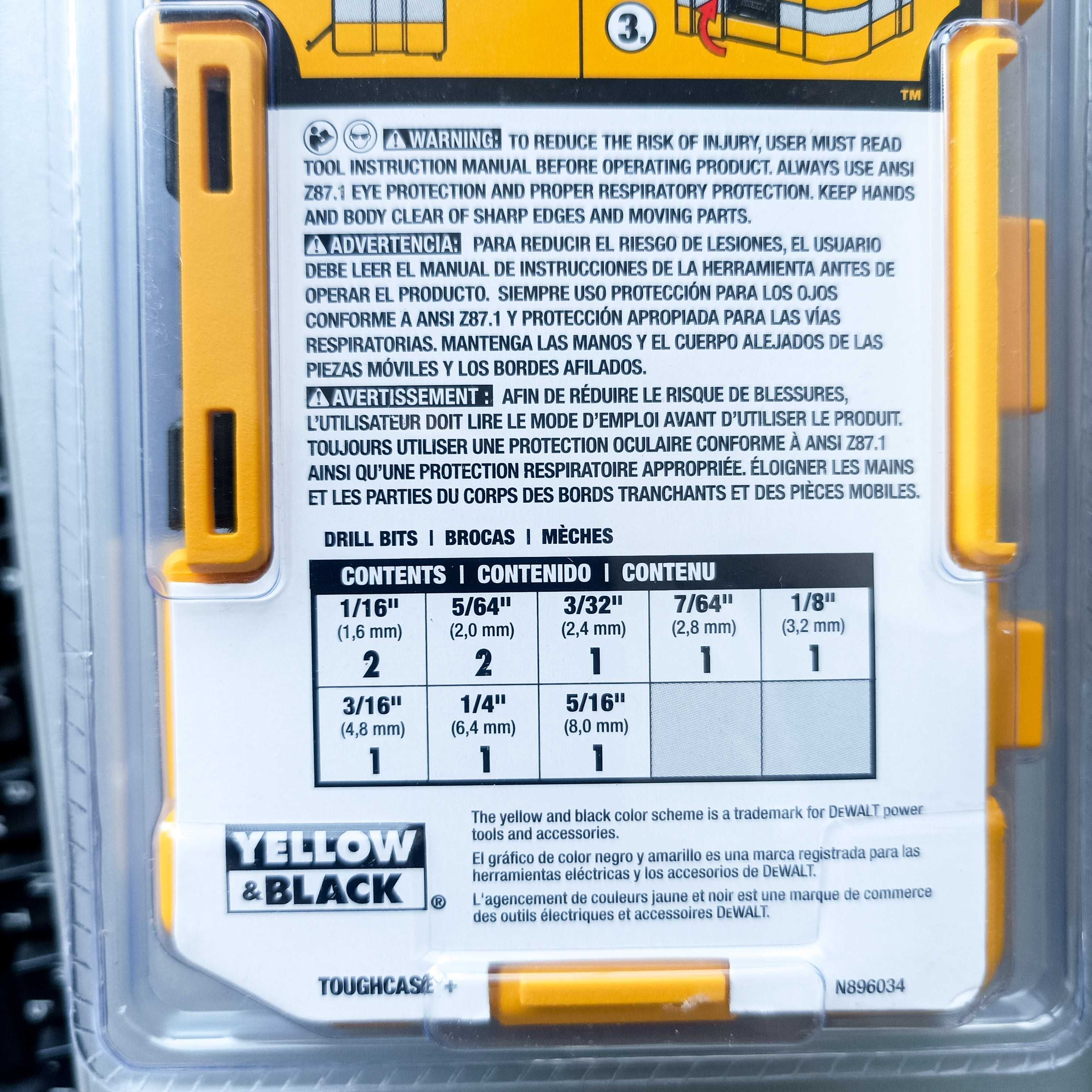 Набір свердел Dewalt Black and Gold 10 шт.