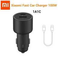 Xiaomi 100W Car Charger USB Quick Charge Mi Car Charger USB-A USB-C