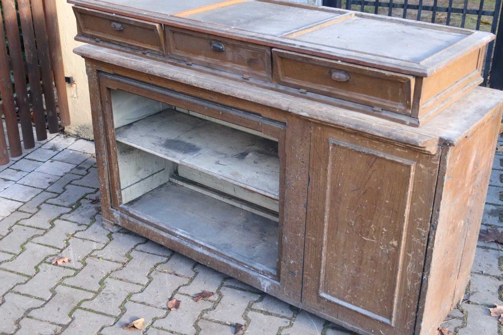 Meble sklepowe, lata 20-te, komplet, antyk, zabytek, apteka, secesja