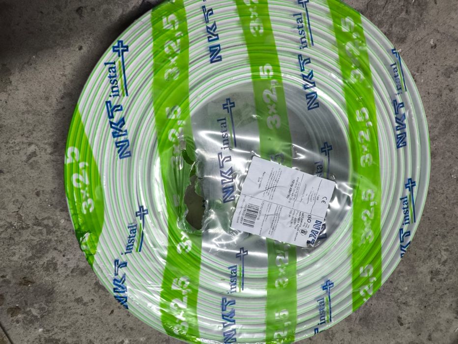 Przewód kabel płaski 3x2,5 NKT 100m