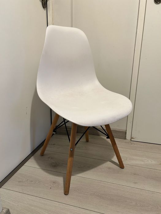 Kresło skandynawskie białe , loft