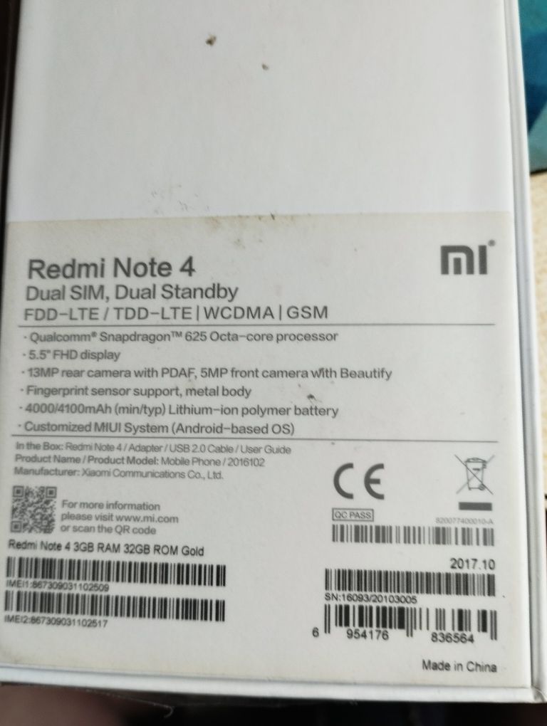 Смартфон Xiaomi Redmi Note 4 3/32GB