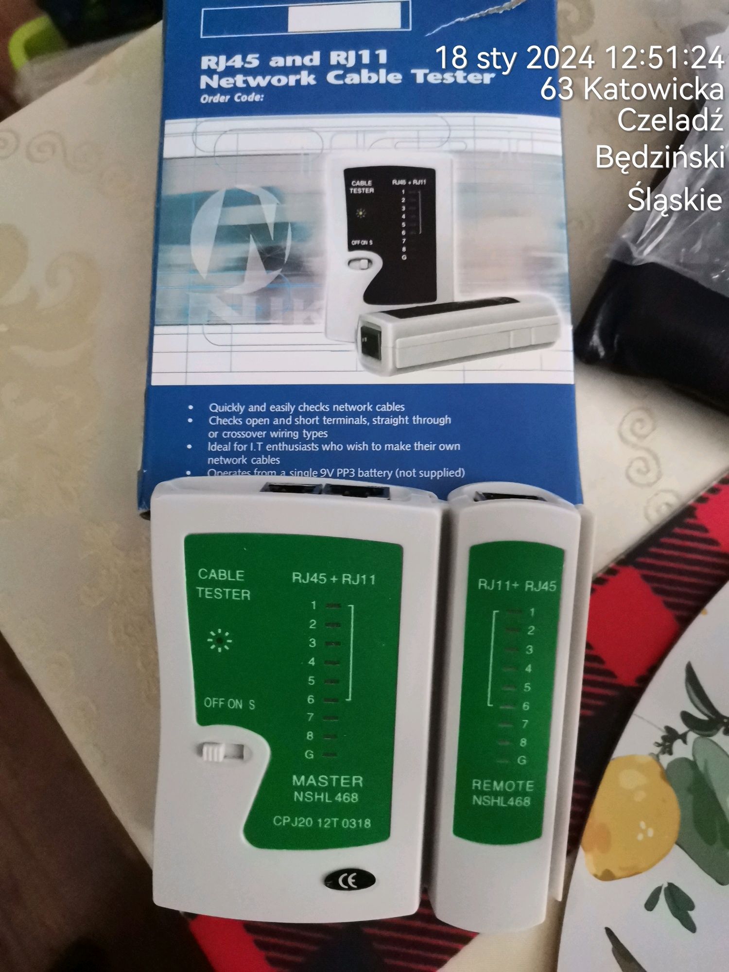 Tester kabli Rj45  RJ 11
