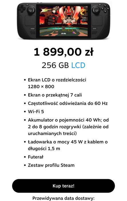Steam deck 256 nowy