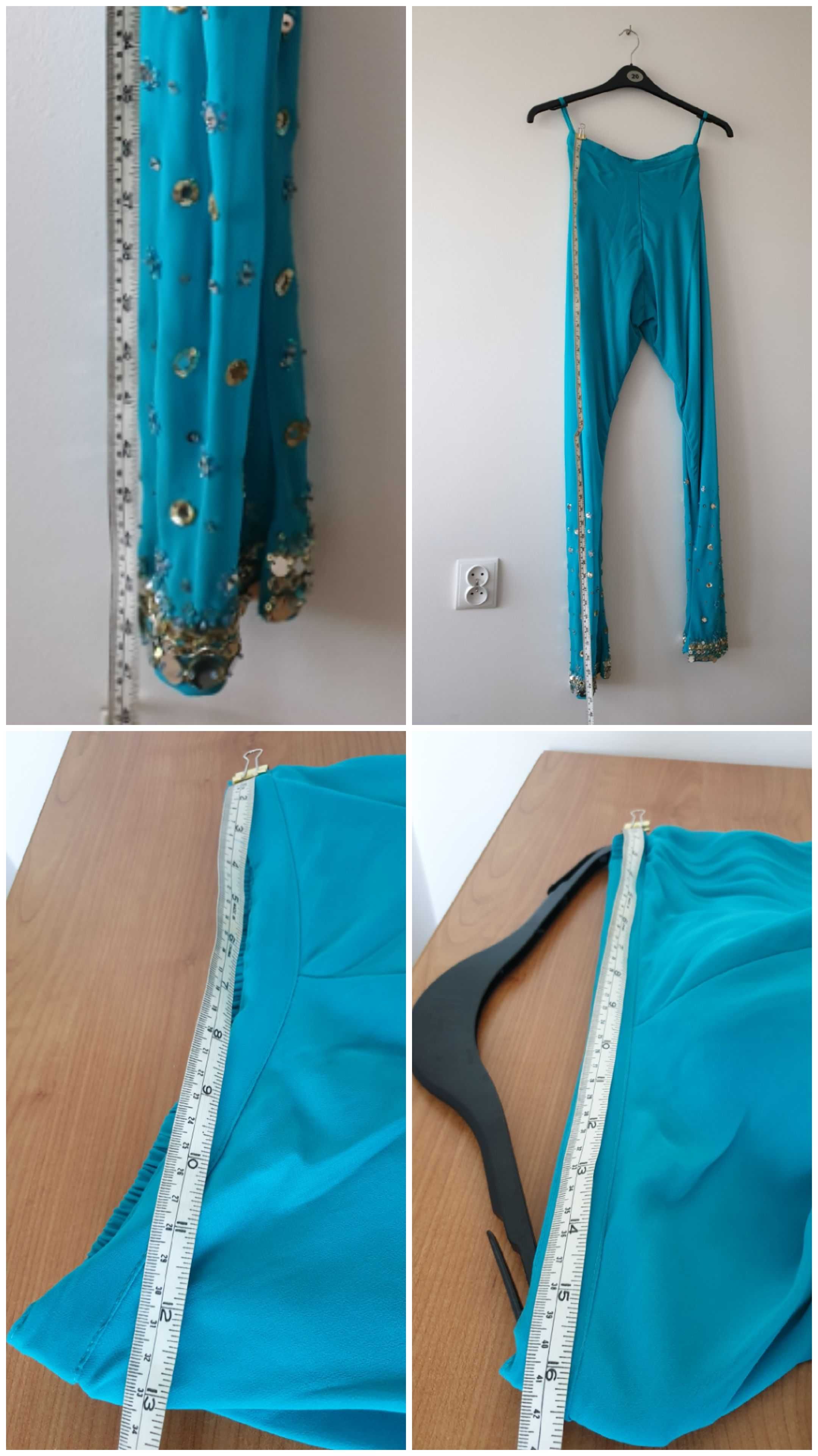 Hińduska Turkusowy niebieski Sukienka, spodnie, chusta: Patti Lehenga