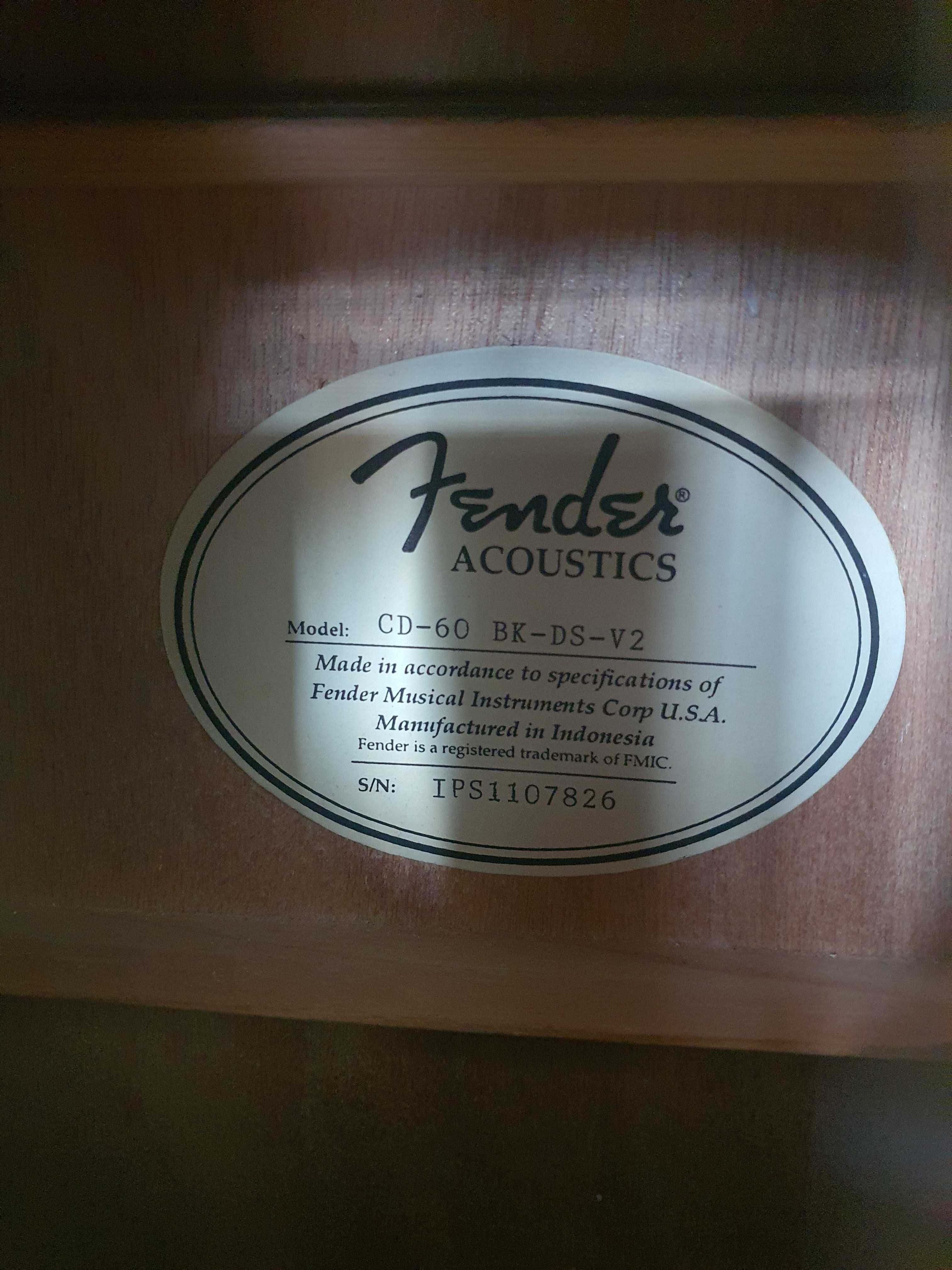 Fender cd-60 bk-ds-v2 gitara akustyczna
