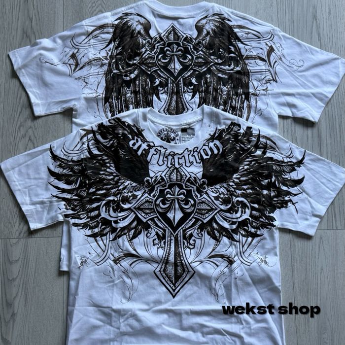 футболка sk8 y2k affliction type tapout mma