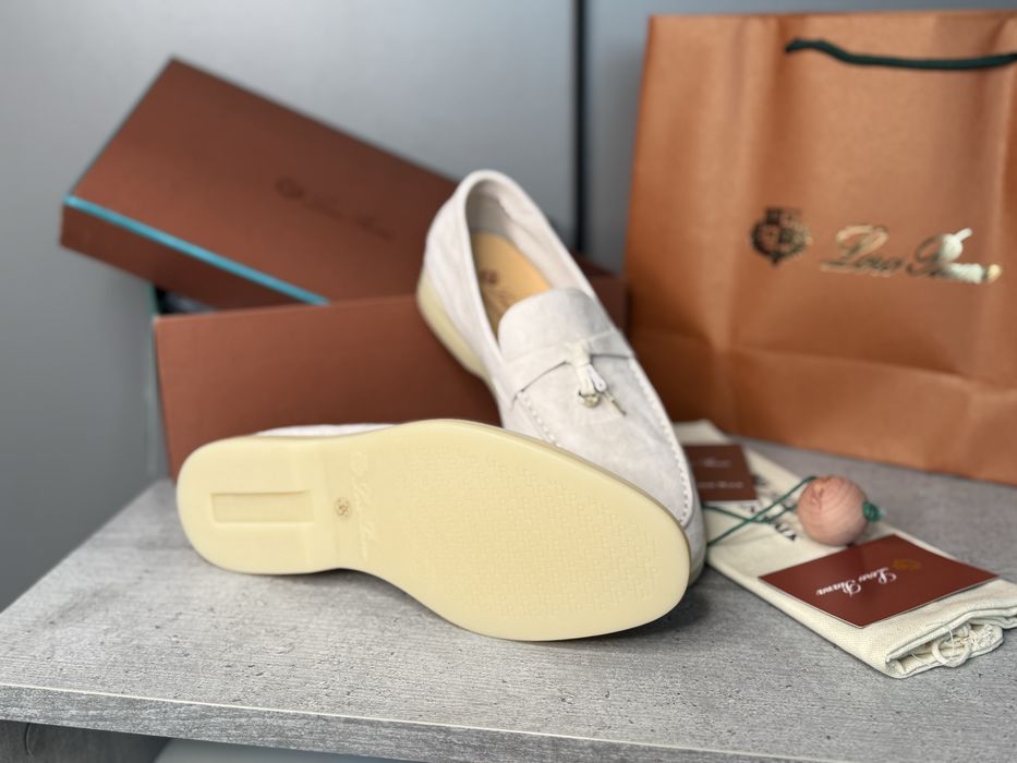 Лоро пиана loro piana лофери білі лоріки замшеві натуральні балетки