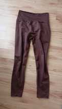 Leginsy getry brązowe legginsy sportowe push up