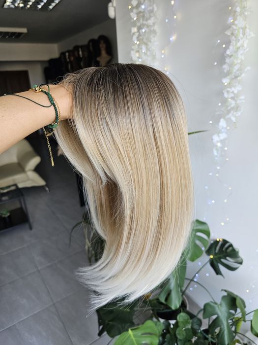 Topper Nel beżowy mix blond 3D naturalne zagęszczenie tupet