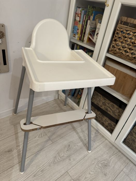 Ikea Krzesło do karnienia Antilop z podstawka  podnożkiem na nóżki