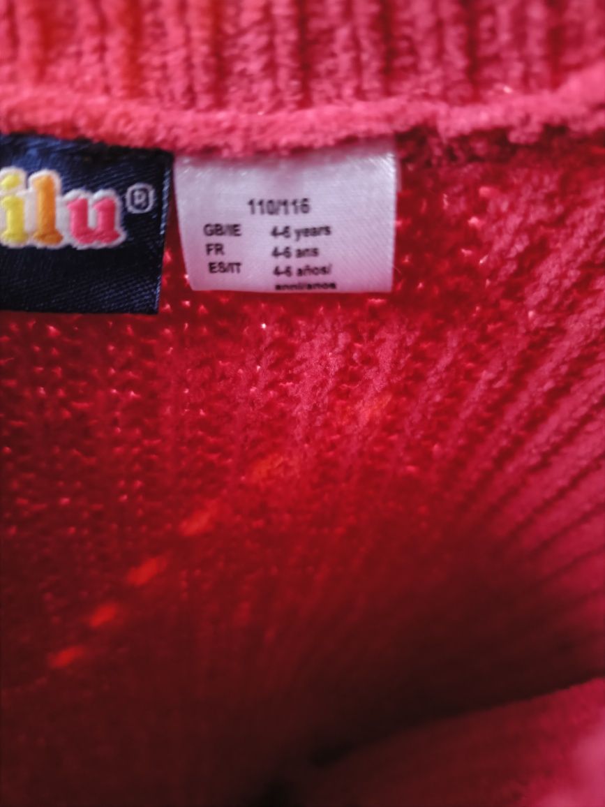 Sweter różowy 110/116