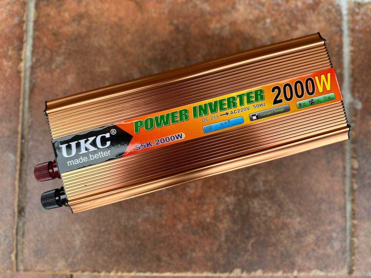 ‼️ Преобразователь 24v-220v 2000w. Інвертор. Перетворювач струму ‼️