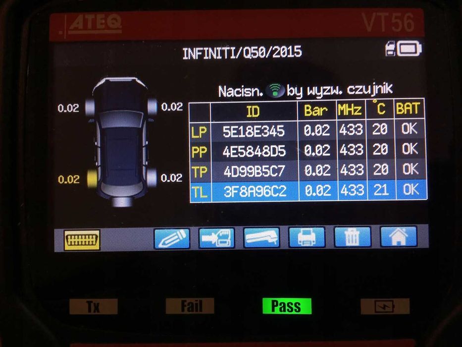 4x czujniki ciśnienia TPMS INFINITI Q50 Q60 NISSAN MURANO 407003JA0B