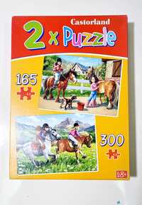 Puzzle dla koniary 2 in 1 konie jeździectwo