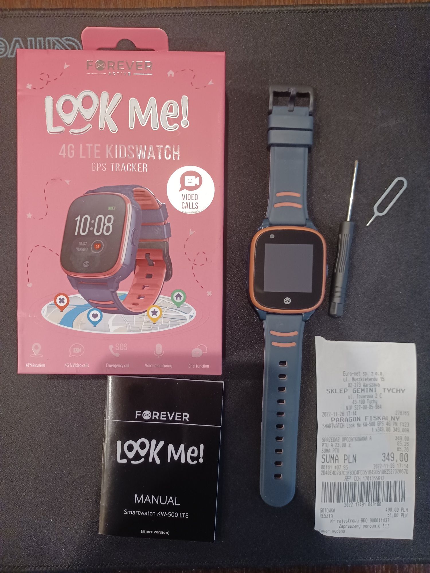 Smartwatch na gwarancji. Pełny zestaw.