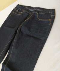 Granatowe jegginsy, leginsy jeansy, rurki, wiosna, lato, XS