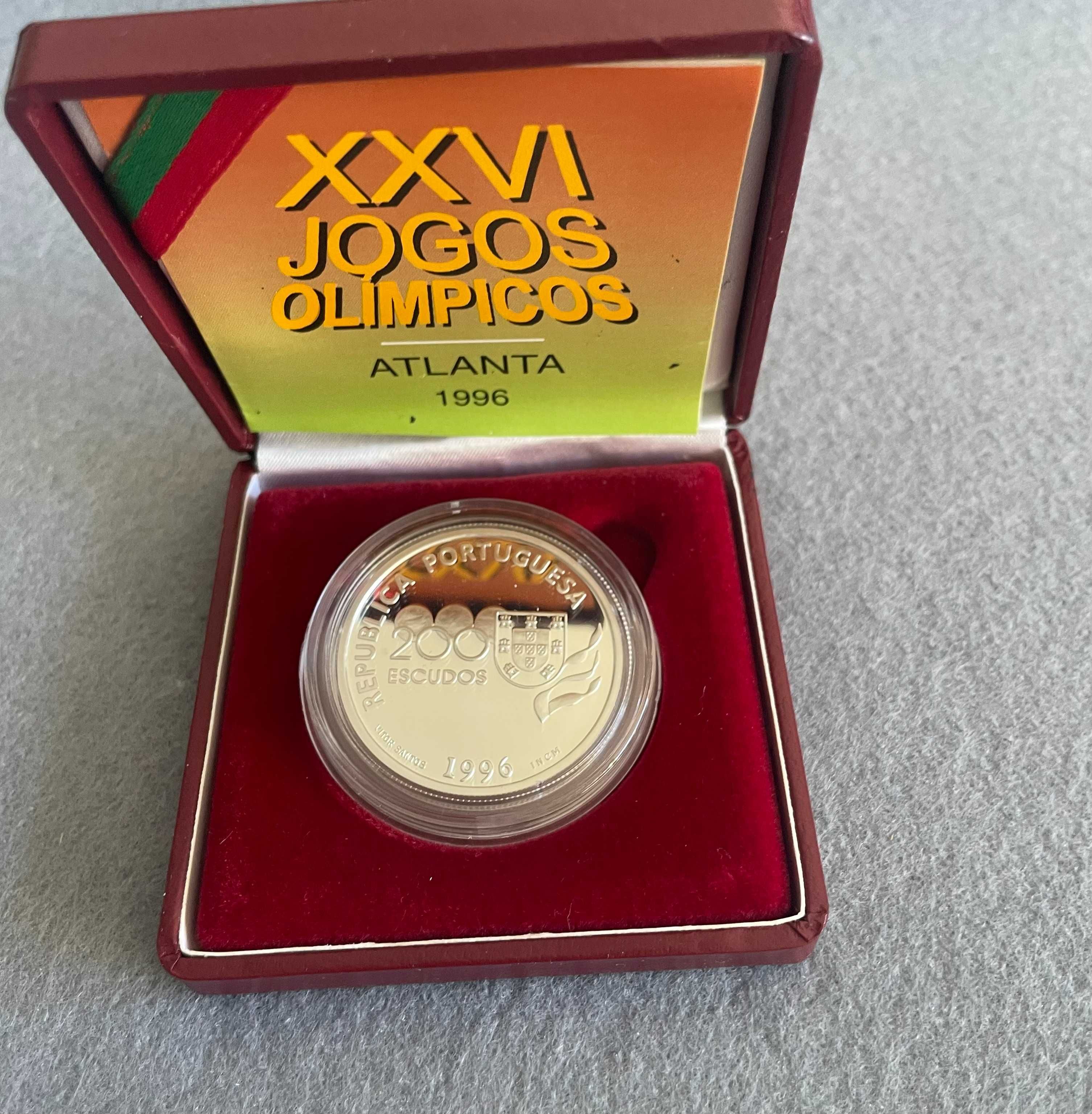Moeda Proof Prata 925 – 200 Escudos – Jogos Olímpicos Atlanta 1996