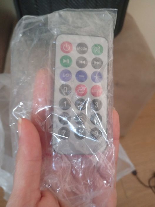 Coluna de som com microfone