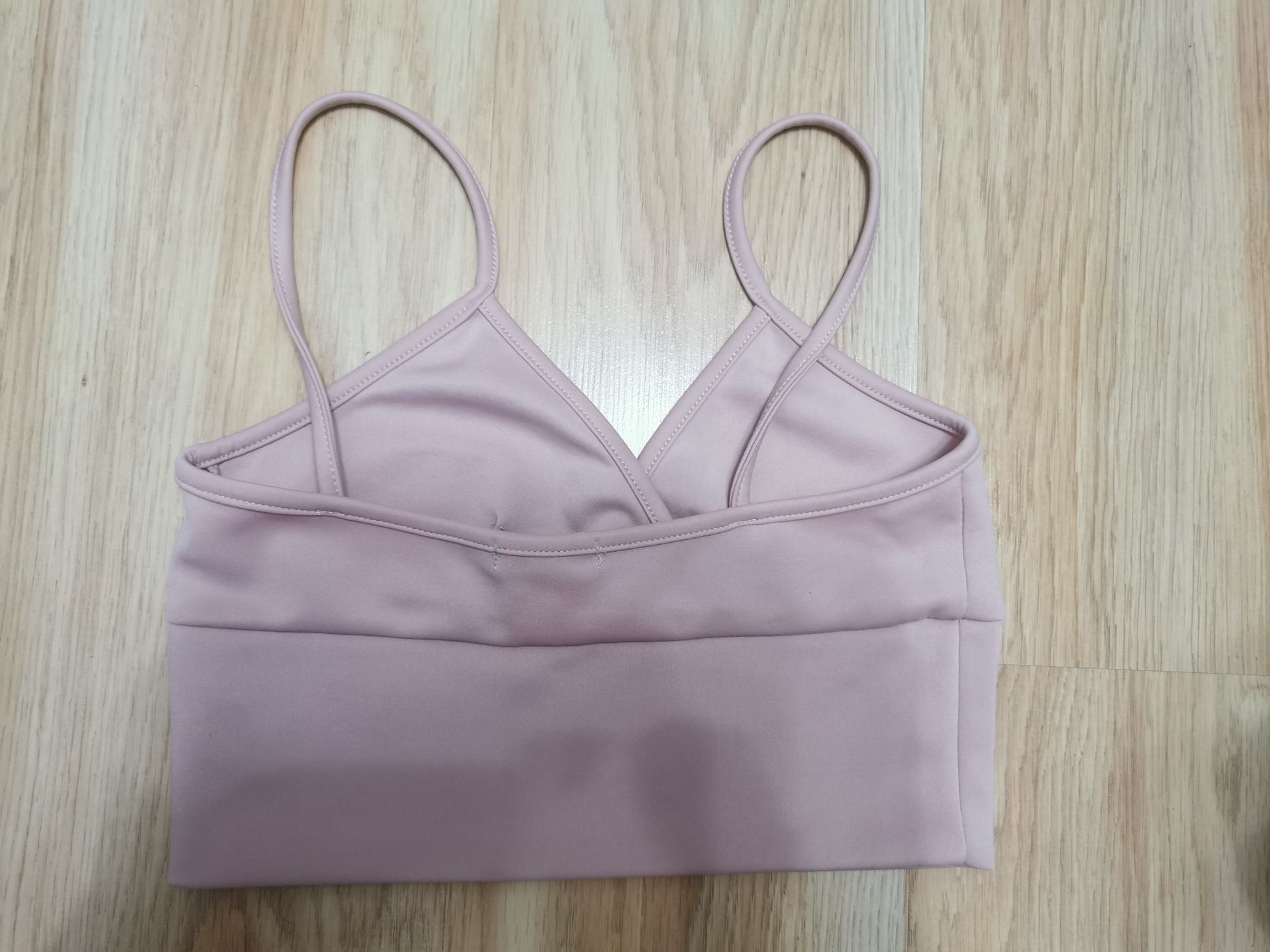 Crop Top Boohoo rozmiar s pudrowy róż
