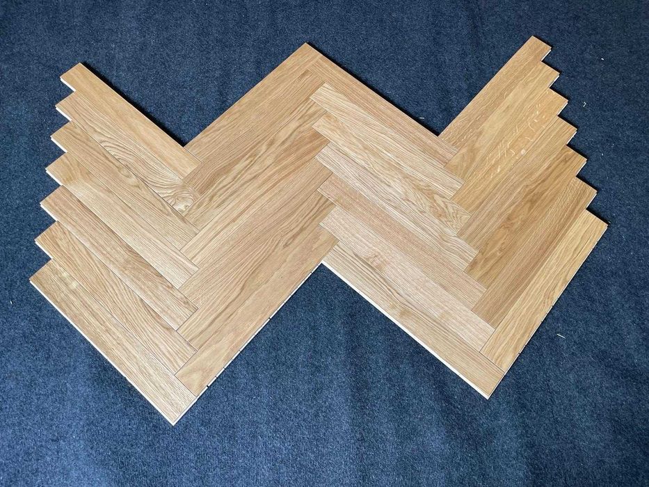 Parkiet warstwowy dębowy lakierowany jodełka klasyczna okazja