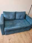 Sofa rozkładana turkusowa