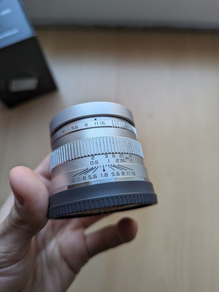 Zonlai 22 mm f 1.8 Sony E bez rys, świetny obiektyw manualny