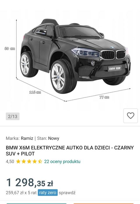 Elektryczne auto BMW X6M