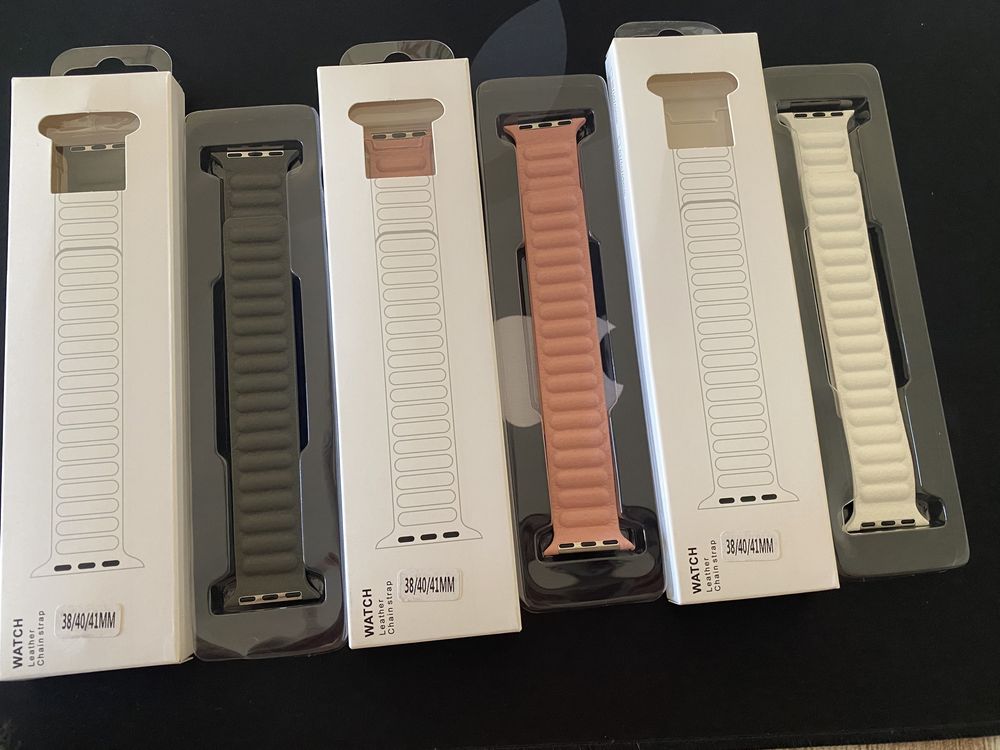  Braceletes Apple Watch em pele com ímanes moldados