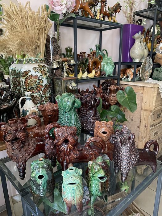 Опішня, статуетки, майоліка, кераміка, штоф