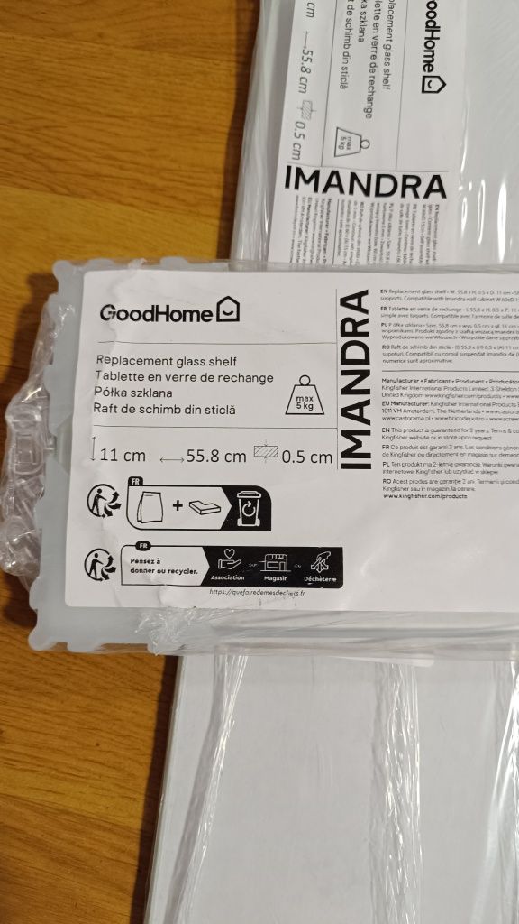 Półki szklane Imandra