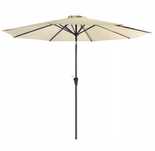 SONGMICS Parasol 300 cm UPF 50+ składany beżowy GPU30BE Powystawowy