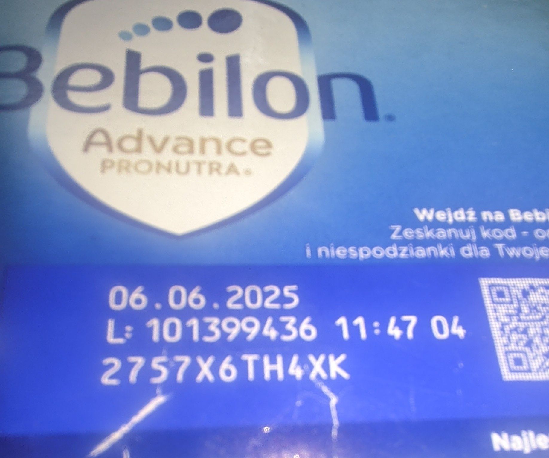 Mleko Bebilon 2 advance pronutra 1000g modyfikowane 1kg