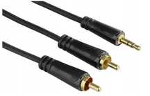 HAMA Adapter Kabel Jack 3,5mm Mini Jack 2X Cinch RCA Gold 1.5m Stereo