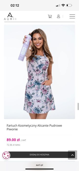 Sprzedam fartuszki kosmetyczne aurii ,  viptextylia-  3 w cenie 1