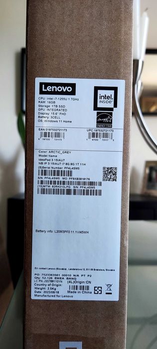 PORTÁTIL novo em caixa marca LENOVO