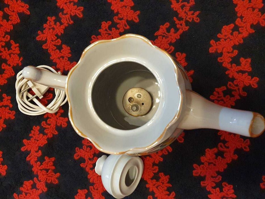 Керамічний порцеляновий електрочайник вінтажний