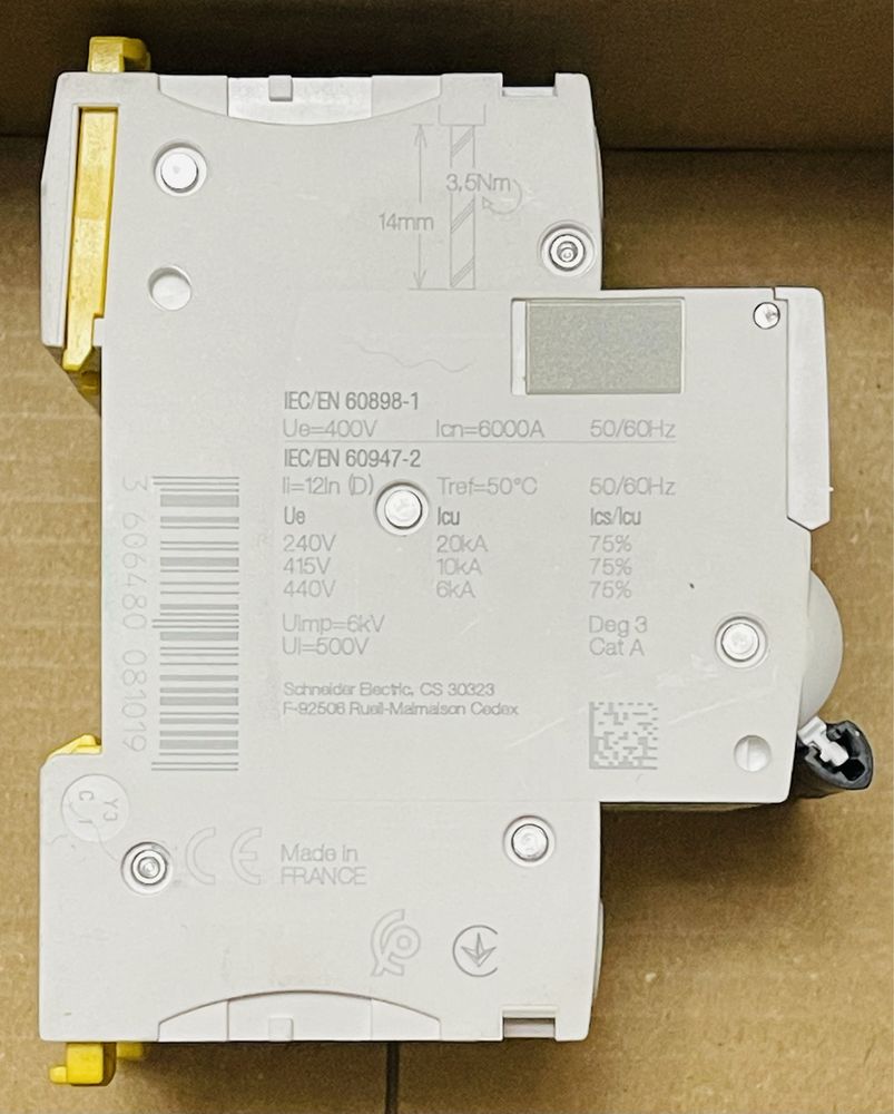 Автоматичний вимикач iC60N 3P 63A D Schneider Electric A9F75363