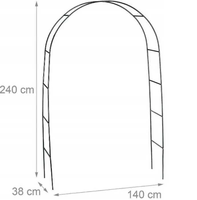 Nowa PERGOLA ogrodowa łuk na róże KWIATY 240cm + KOTWY do ogrodu