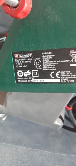 PARKSIDE Elektryczne urządzenie do OSTRZENIA ŁAŃCUCHÓW .