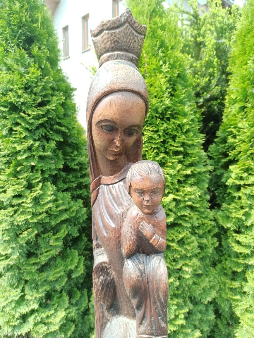 Rzeźba, figura Matka Boska z Jezuskiem