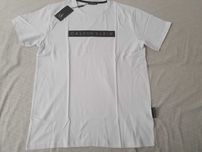 NOWA męska koszulka Calvin Klein t-shirt CK bluzka biała blaszka DUŻY