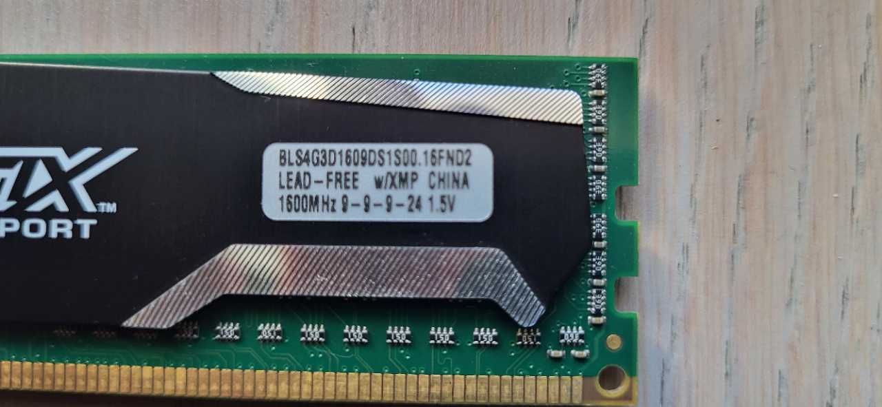 RAM DDR3 2xGB ballistix sport