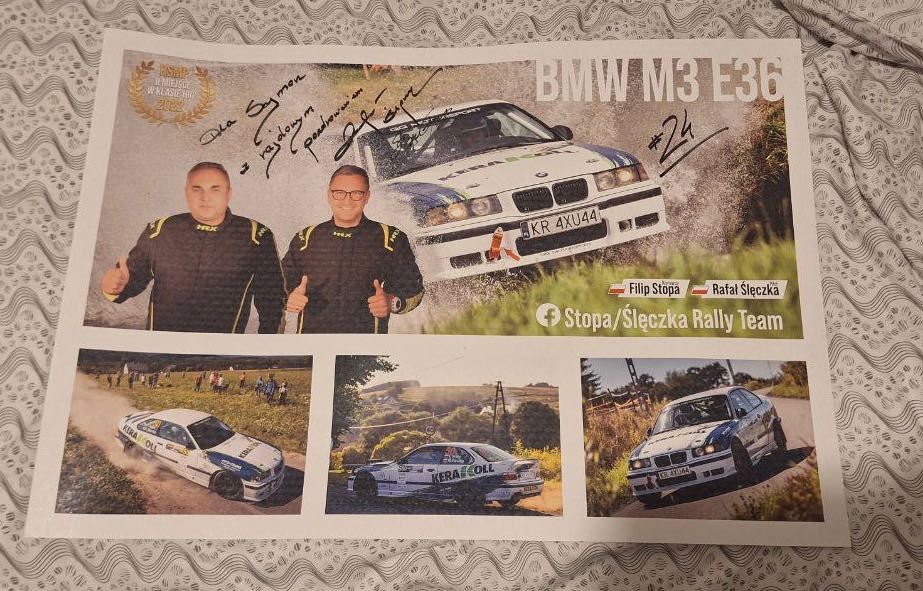 plakat z wyścigów, Filip Stopa oraz Rafał Ślęczka