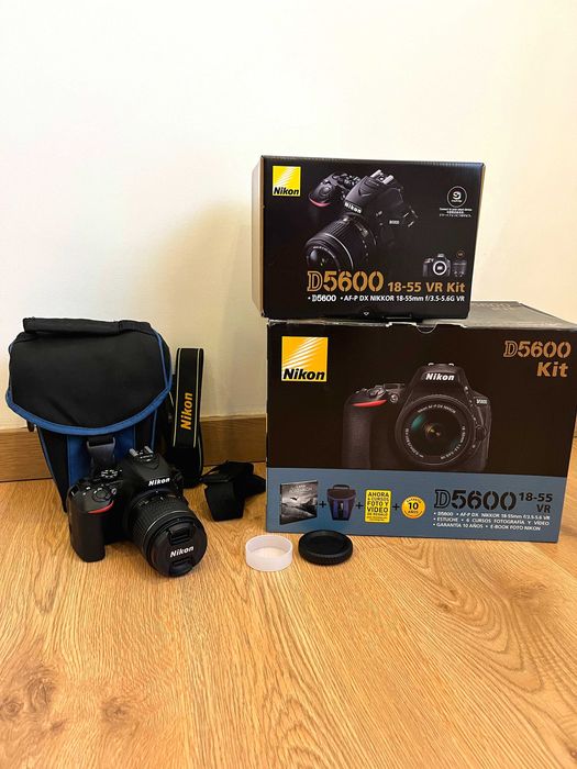 Nikon D5600 Black + 18-55mm AF-P VR - Perfeitas condições com garantia