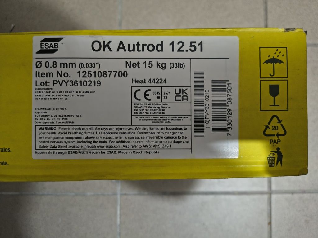Drut spawalniczy Esab Autrod 12.51 0.8 15kg