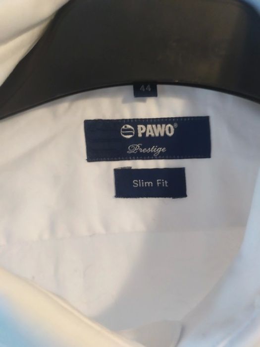 Biała koszula na spinki - PAWO