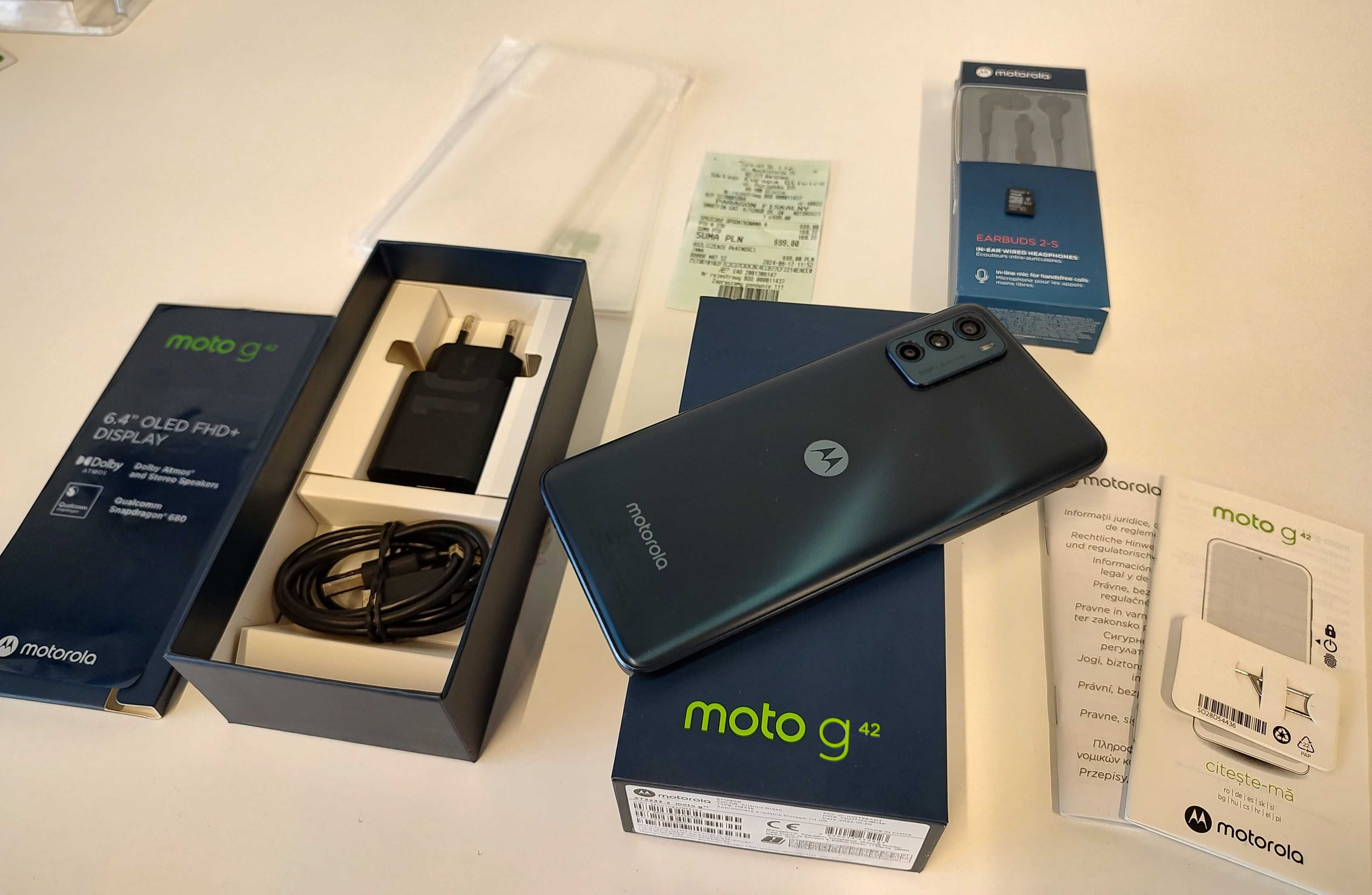 Motorola Moto G42 Green OLED 6/128GB | Euro RTV AGD | Słuchawki Moto